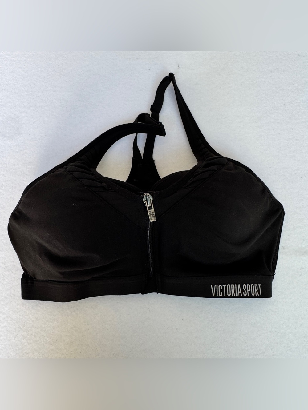 Victoria Secret Sports Bra Wonsan’s 34C Black Solid Front Zip Close Adjustable